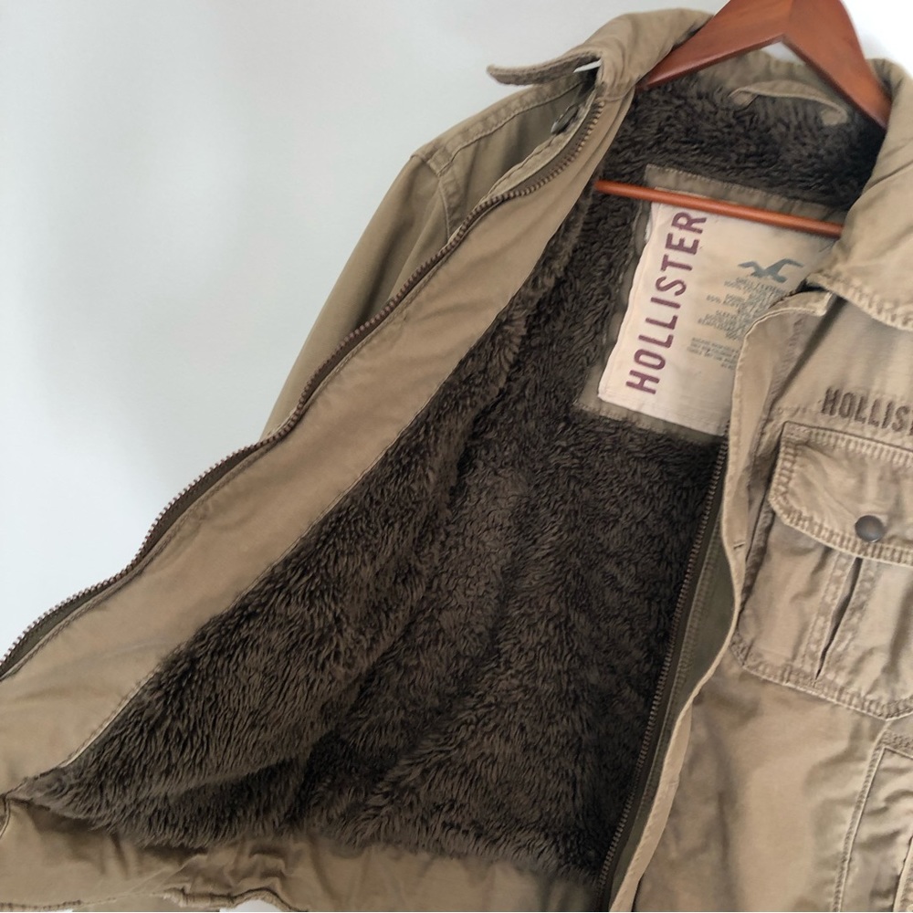 Hollister Heavy Rugged Jacket Trucker Utility Military Iconic Field Men's S - Picture 3 of 10